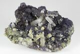 Purple Dodecahedral Fluorite Cluster - Yaogangxian Mine #185631-2